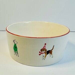 Beth Briggs Christmas Ceramic Dog Bowl